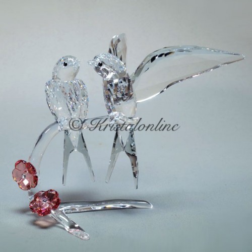 Swarovski Kristal | Silver Crystal | Gevederde Schoonheden | Zwaluwen | 5475566